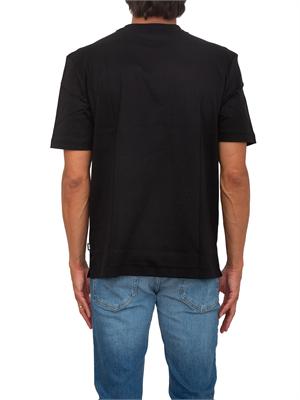 T-shirt BOSS uomo in cotone mercerizzato nero in UOMO