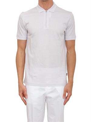 Polo BOSS uomo in cotone mercerizzato lilla in UOMO