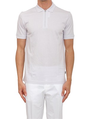 Polo BOSS uomo in cotone mercerizzato lilla in UOMO