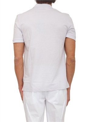 Polo BOSS uomo in cotone mercerizzato lilla in UOMO