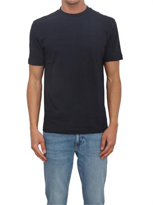 T-shirt BOSS uomo in cotone interlock blu in UOMO