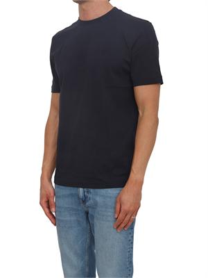 T-shirt BOSS uomo in cotone interlock blu in UOMO