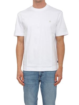 T-shirt BOSS uomo in cotone mercerizzato bianco in UOMO