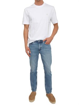 T-shirt BOSS uomo in cotone mercerizzato bianco in UOMO