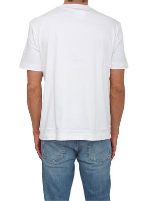 T-shirt BOSS uomo in cotone mercerizzato bianco in UOMO