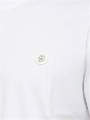 T-shirt BOSS uomo in cotone mercerizzato bianco in UOMO