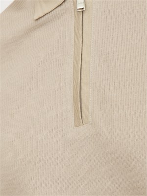 Polo BOSS uomo in cotone mercerizzato beige in UOMO