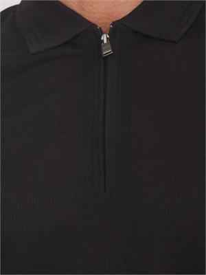 Polo nera BOSS uomo in cotone mercerizzato in UOMO