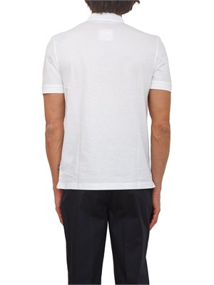 Polo bianca BOSS uomo in cotone mercerizzato in UOMO