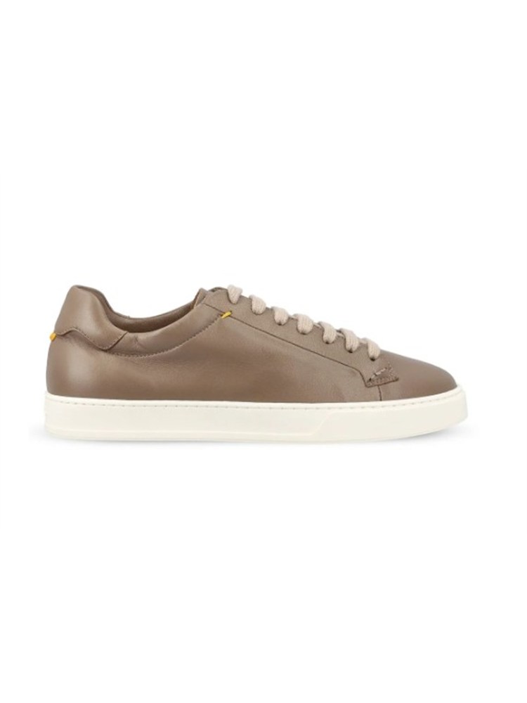 Sneaker Doucal's uomo in nappa di ovino taupe