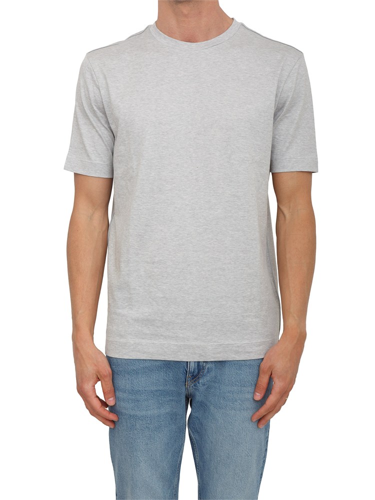 T-shirt grigia BOSS uomo in cotone performance