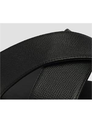 Ciabatte sandalo Doucal's uomo in pelle nera in UOMO