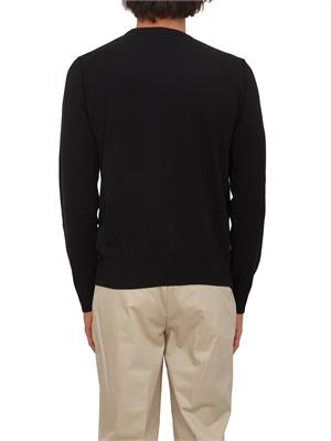Maglia nera Boss uomo in cotone ricamo logo in UOMO