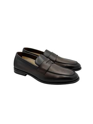 Mocassino Penny Doucal's uomo in pelle marrone in UOMO