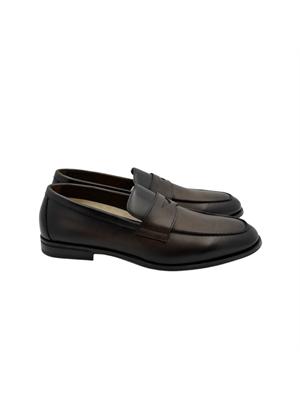 Mocassino Penny Doucal's uomo in pelle marrone in UOMO