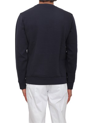 Felpa Boss uomo in cotone blu in UOMO
