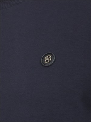 Felpa Boss uomo in cotone blu in UOMO