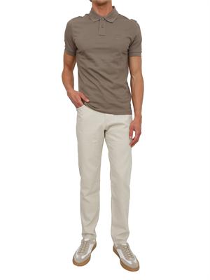 Pantaloni BOSS uomo in cotone elasticizzato beige in UOMO