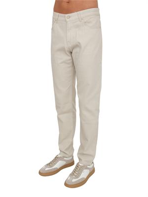 Pantaloni BOSS uomo in cotone elasticizzato beige in UOMO