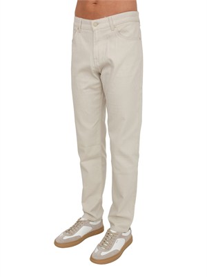 Pantaloni BOSS uomo in cotone elasticizzato beige in UOMO
