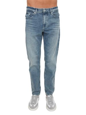 Jeans BOSS uomo in denim blu medio in UOMO