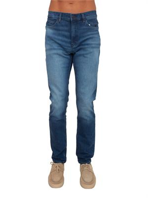 BOSS Jeans HUGO Uomo in denim blu scuro stonewashed in UOMO