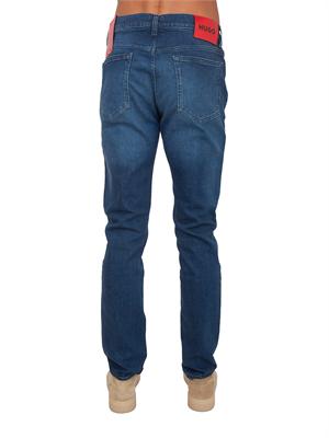 BOSS Jeans HUGO Uomo in denim blu scuro stonewashed in UOMO