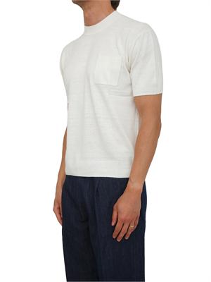 Maglia uomo Paolo Pecora in seta bouclÉ bianco panna in UOMO