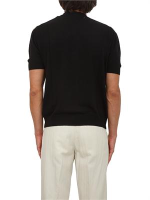 Polo nera Paolo Pecora in cotone rasato in UOMO