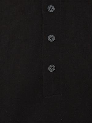 Polo nera Paolo Pecora in cotone rasato in UOMO