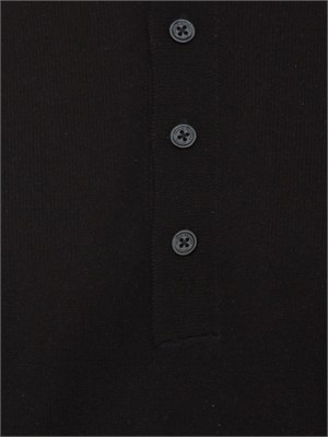Polo nera Paolo Pecora in cotone rasato in UOMO