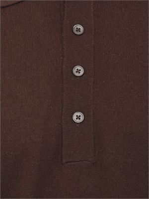 Polo marrone Paolo Pecora in cotone rasato in UOMO