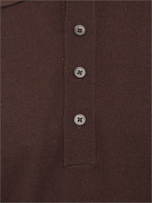 Polo marrone Paolo Pecora in cotone rasato in UOMO