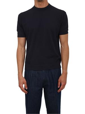 Maglia maniche corte Paolo Pecora in cotone blu in UOMO