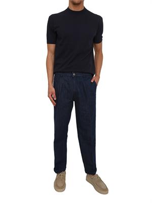 Maglia maniche corte Paolo Pecora in cotone blu in UOMO