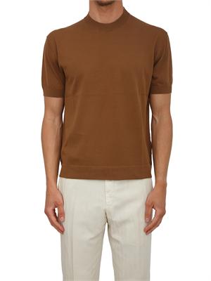 Maglia maniche corte Paolo Pecora in cotone marrone in UOMO