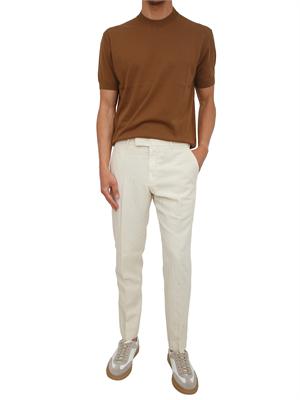 Maglia maniche corte Paolo Pecora in cotone marrone in UOMO