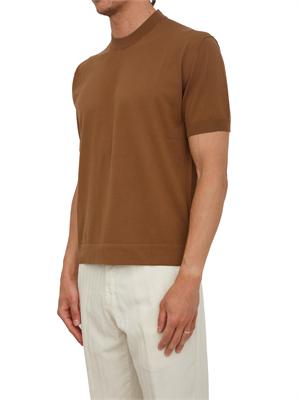 Maglia maniche corte Paolo Pecora in cotone marrone in UOMO
