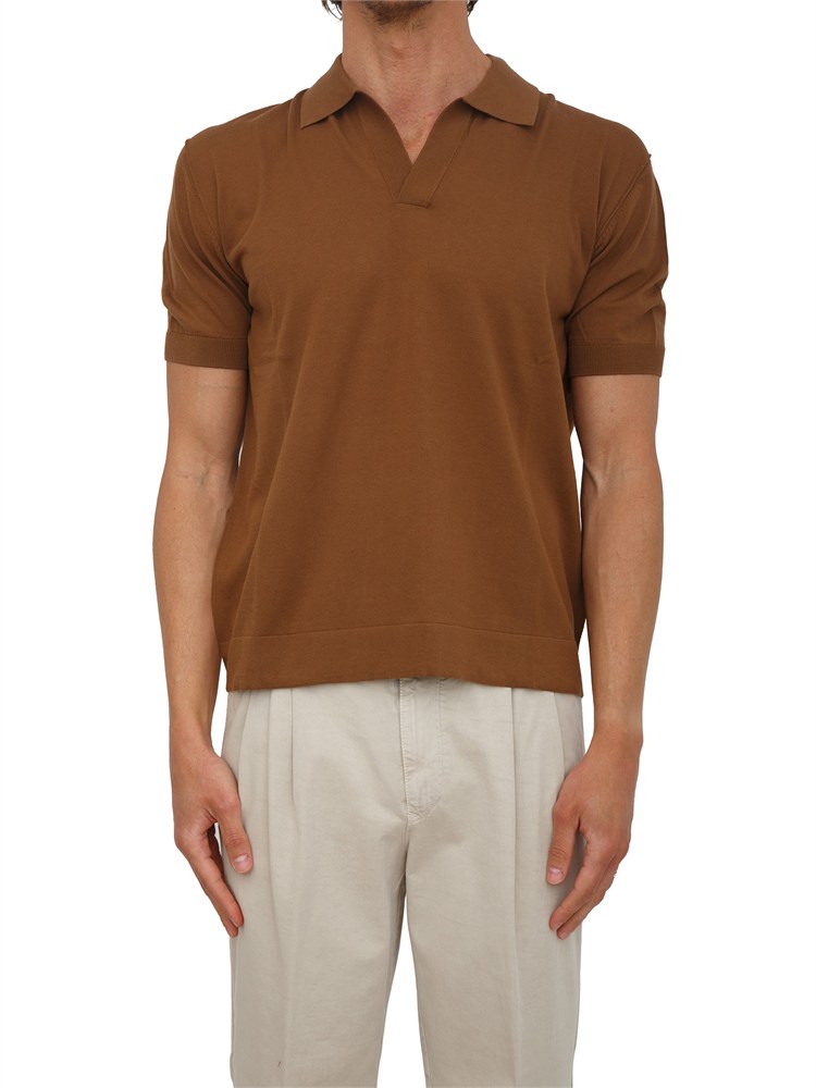 Polo Paolo Pecora in cotone marrone