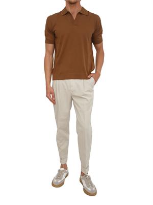 Polo Paolo Pecora in cotone marrone in UOMO
