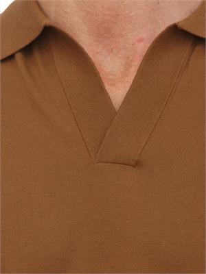 Polo Paolo Pecora in cotone marrone in UOMO