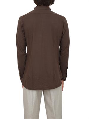 Camicia Paolo Pecora in cotone marrone in UOMO