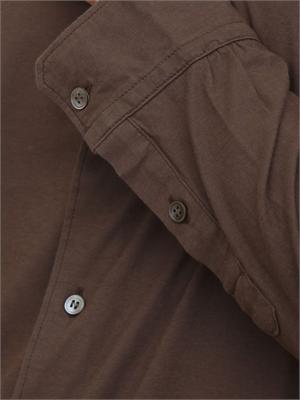 Camicia Paolo Pecora in cotone marrone in UOMO