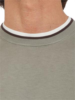 Maglia verde manica corta Paolo Pecora in cotone e seta in UOMO