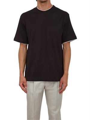 T-shirt Paolo Pecora in cotone marrone in UOMO