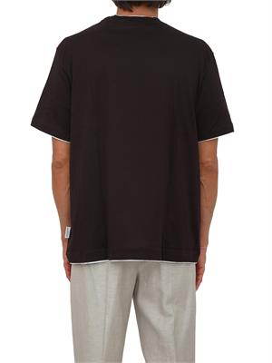 T-shirt Paolo Pecora in cotone marrone in UOMO