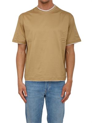 T-shirt Paolo Pecora in cotone beige in UOMO