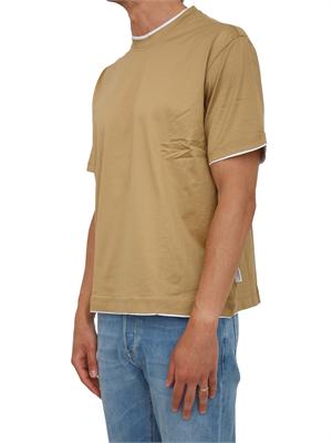 T-shirt Paolo Pecora in cotone beige in UOMO