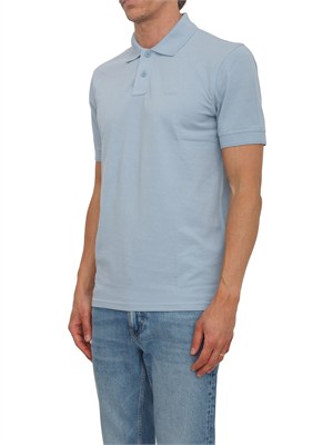 Polo azzurra BOSS uomo in piquÉ di cotone in UOMO
