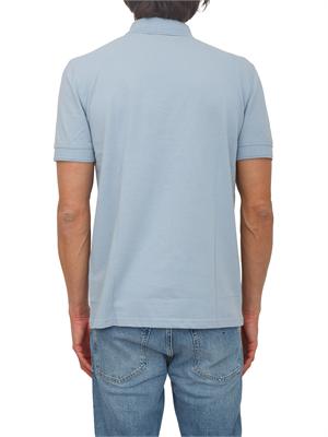 Polo azzurra BOSS uomo in piquÉ di cotone in UOMO